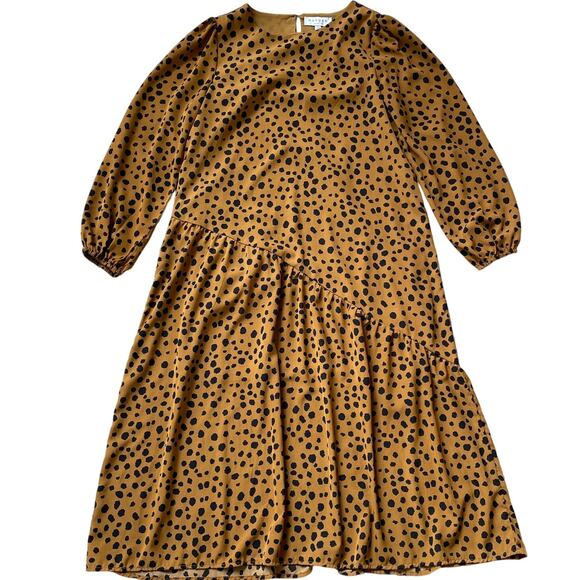 Anthropologie Hayden Los Angeles Midi Dress | Leopard Animal Flowy Boho, S NWOT - Picture 1 of 7